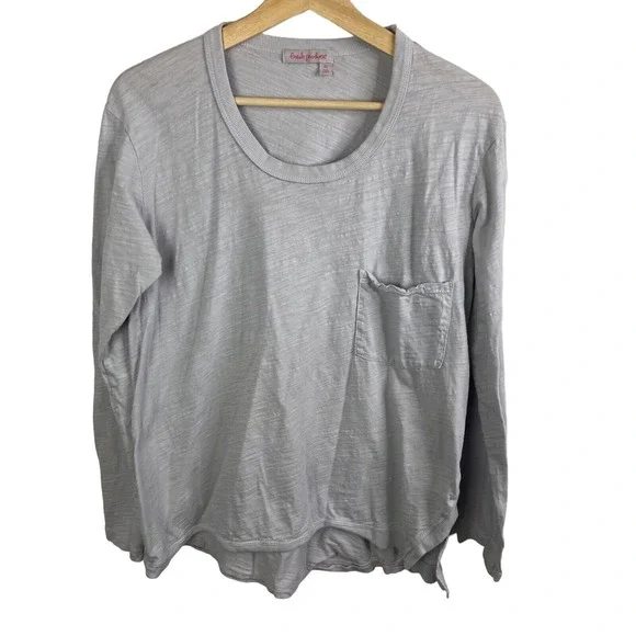 Fresh Produce Long Sleeve Tee Shirt Tunic top Gray Sz XS Cotton Casual Boxy - Picture 1 of 3